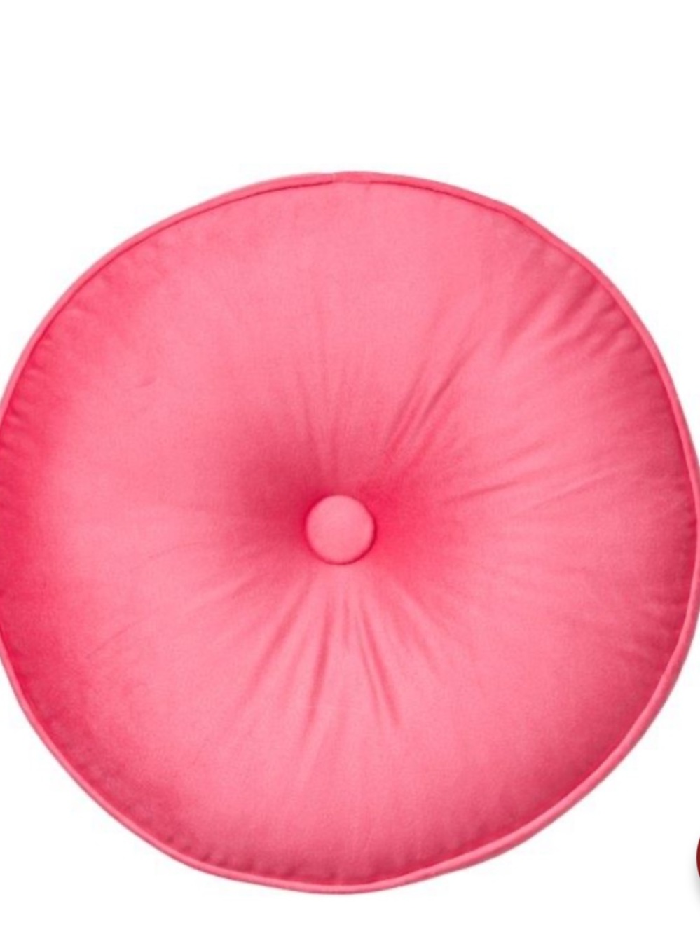 Hot Pink Velvet Round Accent Pillow 16”